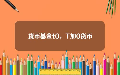 货币基金t0，T加0货币基金