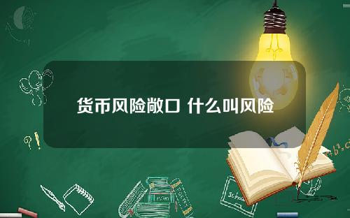 货币风险敞口 什么叫风险敞口