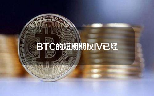 BTC的短期期权IV已经下跌至40%