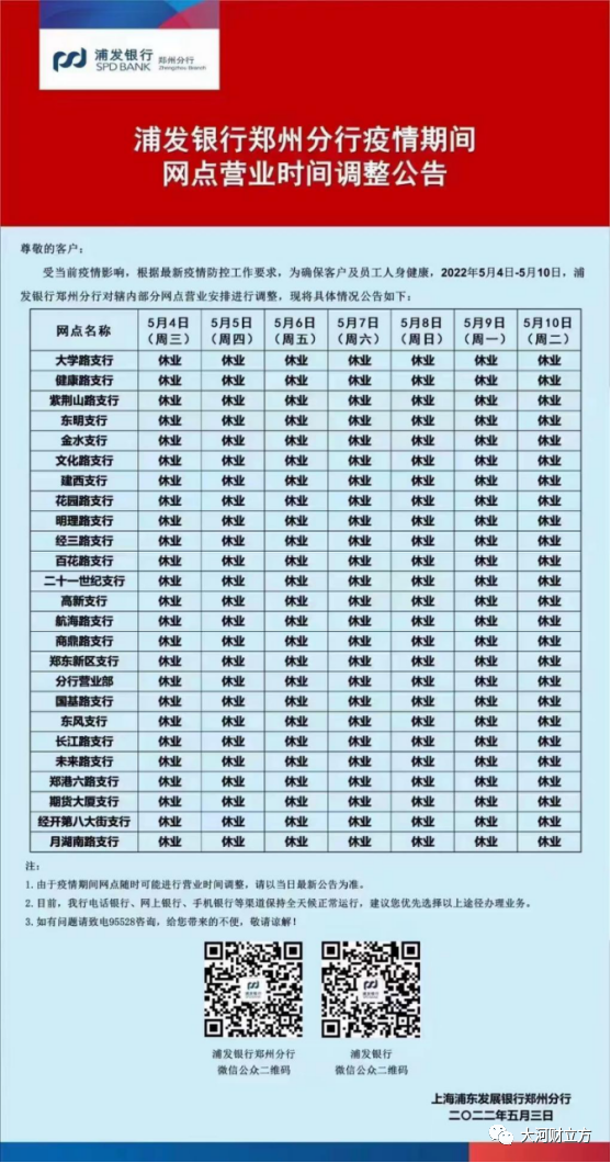 最全！郑州各银行网点暂停营业，业务如何办理？记者帮你打探到了