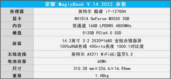 荣耀MagicBook V 14 2022评测：体验更智能的旗舰商务本