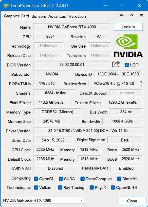 英伟达 GeForce RTX 4090 首发评测：DLSS 3 帧数暴涨 ‏‏4 倍